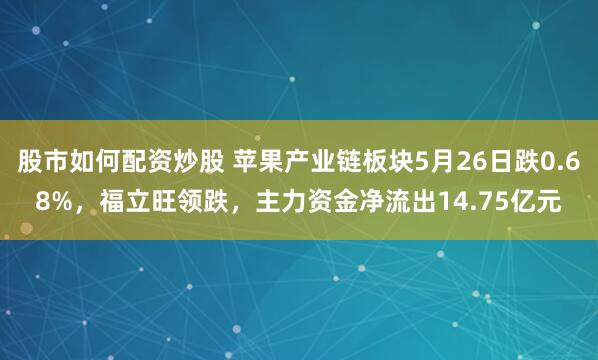 股市如何配资炒股 苹果产业链板块5月26日跌0.68%，福立旺领跌，主力资金净流出14.75亿元