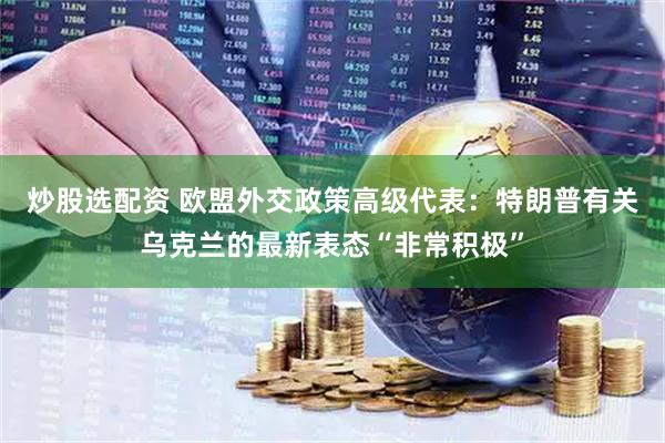 炒股选配资 欧盟外交政策高级代表：特朗普有关乌克兰的最新表态“非常积极”